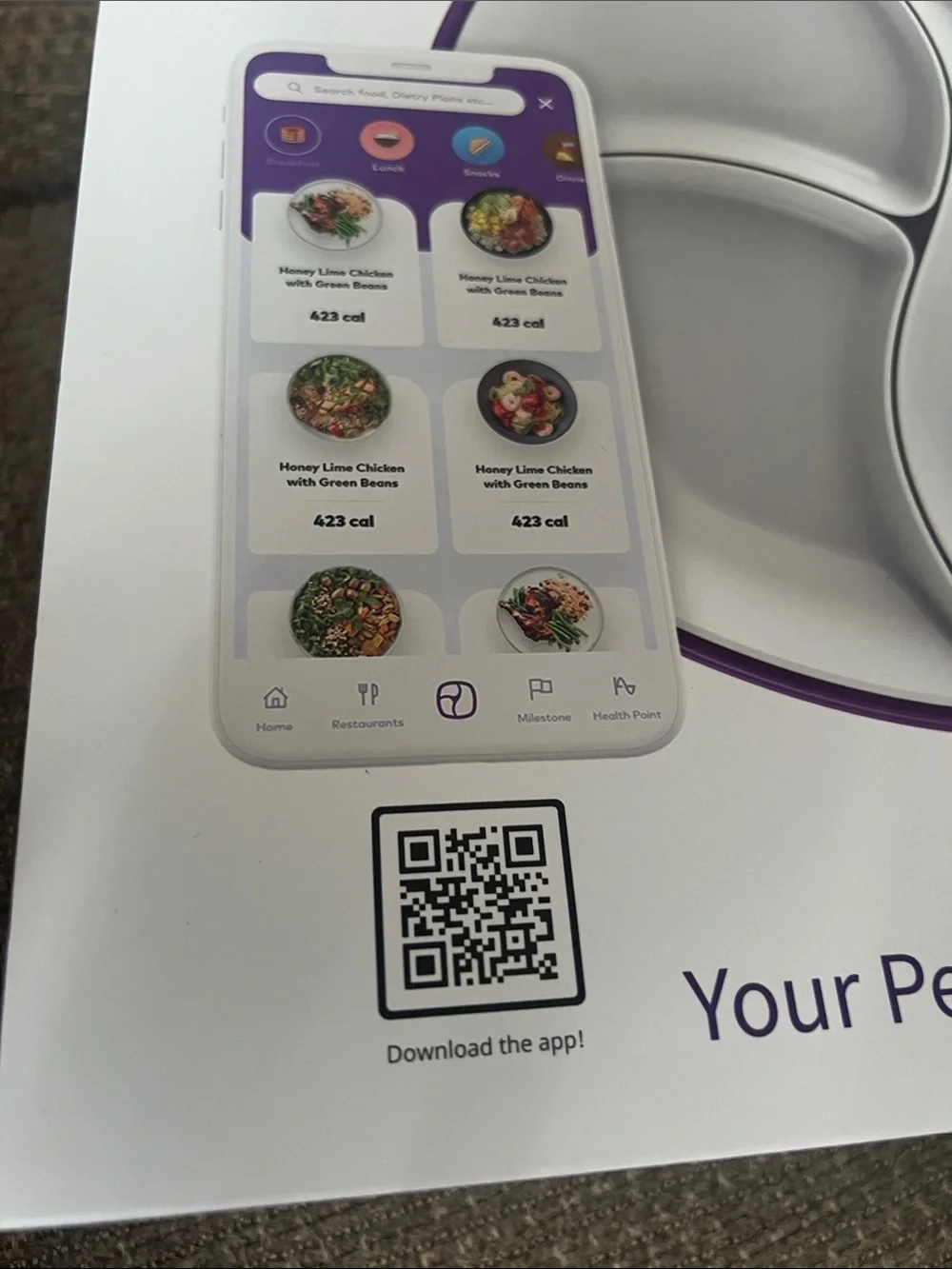 SMartplate your personal nutritionist Plate 2 sets